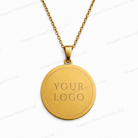 Pendentif personnalisé en acier inoxydable 316, breloque en métal doré à graver, bijoux OEM, pendentif personnalisé pour cadeau promotionnel