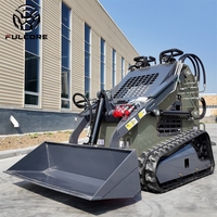Chargeuse compacte sur chenilles FULCORE homologuée CE EPA Euro V, avec godet robuste pour travaux agricoles, vergers et aménagements paysagers