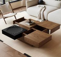 Table basse moderne minimaliste en bois de frêne, idéale pour le salon, table centrale assortie au canapé, écologique