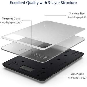 J & R 전자 상거래 최고 판매 대형 스테인레스 스틸 계량 플랫폼 소매 수동 작동 USB 충전 5KG 15KG 휴대용 주방 저울 - Product Image 3