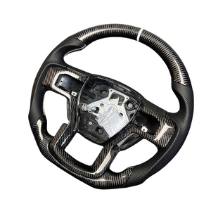 Vente directe d'usine avec volant en fibre de carbone noire de haute qualité pour Ford Raptor F150 2015-2022 Pièces de volant personnalisables - Product Image 2