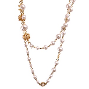 Long collier femme coréenne mode perle décoration chaîne couronne pendentif chaîne européenne et américaine rétro chandail chaîne - Product Image 5