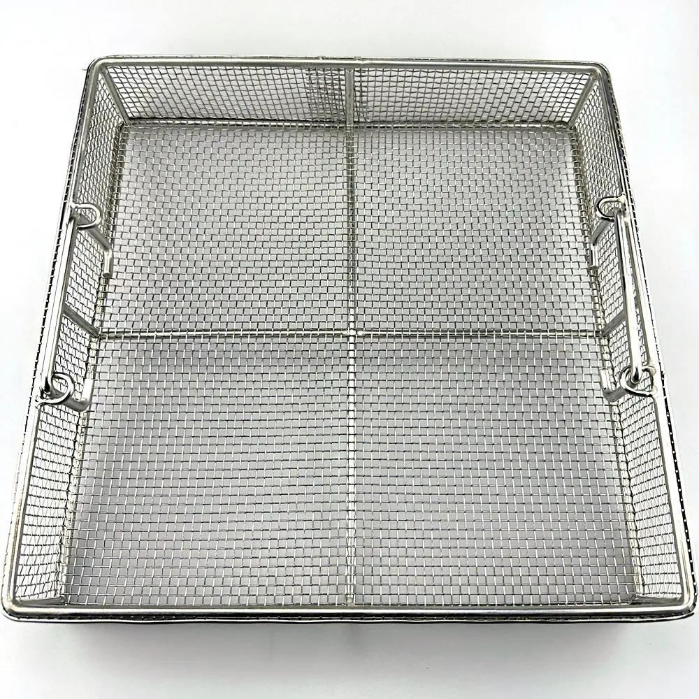 Custom-made Stainless Steel 304 316 316L Instrument Tray and Woven Wire Mesh Baskets Sterilization Tray Disinfection Basket