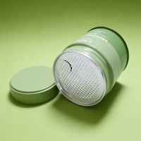 Boîtes rondes en fer blanc personnalisées de 73*80mm, hermétiques, pour 80g de matcha, café ou thé, et 30g de mini-emballages avec bouchons intérieurs, qualité alimentaire