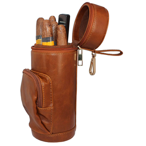 Ea336 xách tay với Cutter lưu trữ phụ kiện sang trọng Humidor hộp da chủ Logo Túi du lịch xì gà trường hợp - Product Image 2