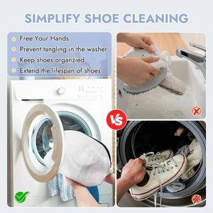 Sacs de lavage pour chaussures, sacs à linge premium pour chaussures/baskets pour machine à laver avec fermeture éclair durable, haute protection - Product Image 6