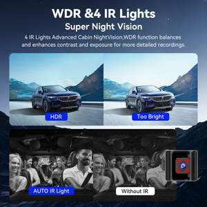 กล้องติดรถยนต์ ADINKAM 3 ช่องทาง 4K WiFi GPS กล้องหน้า กล้องในห้องโดยสาร กล้องหลัง 3 เลนส์ ชิปเซ็ต Novatek กล้องบันทึกภาพหน้ารถ 4 IR รุ่น C315 Pro - Product Image 4