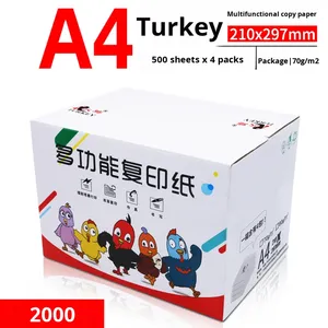 Papier A4 Chine, blanc, recto-verso, 70g, 500 <span class=keywords><strong>feuilles</strong></span>, 4 paquets/boîte, pâte de bois pure, multifonctionnel, impression/ébauche, bureau, étudiant - Product Image 1