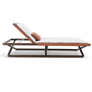 Tumbona de Madera de Teca de Estilo Moderno y Elegante para Exteriores con Cojín para Playa y Piscina - <span class=keywords><strong>Oza</strong></span> - Product Image 3