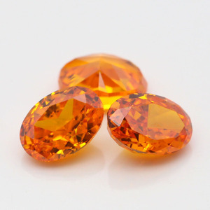 Circonita Cúbica Sintética CZ de Forma Ovalada, Color Partschinite, Corte Hielo Triturado, para Diseño de Joyería Personalizada - Product Image 3