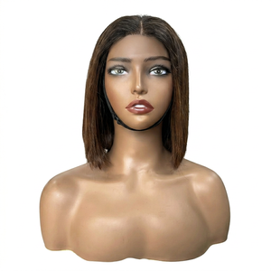 Pelucas Bob de Cabello Vietnamita Virgen de Venta Caliente, Cabello Remy, Tamaño Promedio, Sin Pegamento, Color Castaño Claro, Listas para Usar - Product Image 1