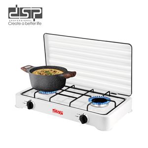 Estufa de Gas Portátil Dsp de Doble Quemador para Acampar al Aire Libre con Tapa y Construcción Metálica - Product Image 5