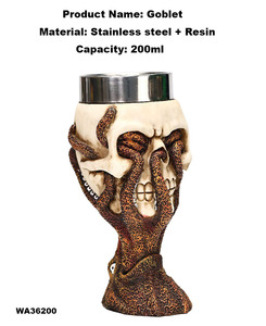 แก้วเบียร์สแตนเลสลายหัวผีสยอ<span class=keywords><strong>ง</strong></span>ขวัญพร้อมอาวุธเดียว - Product Image 4