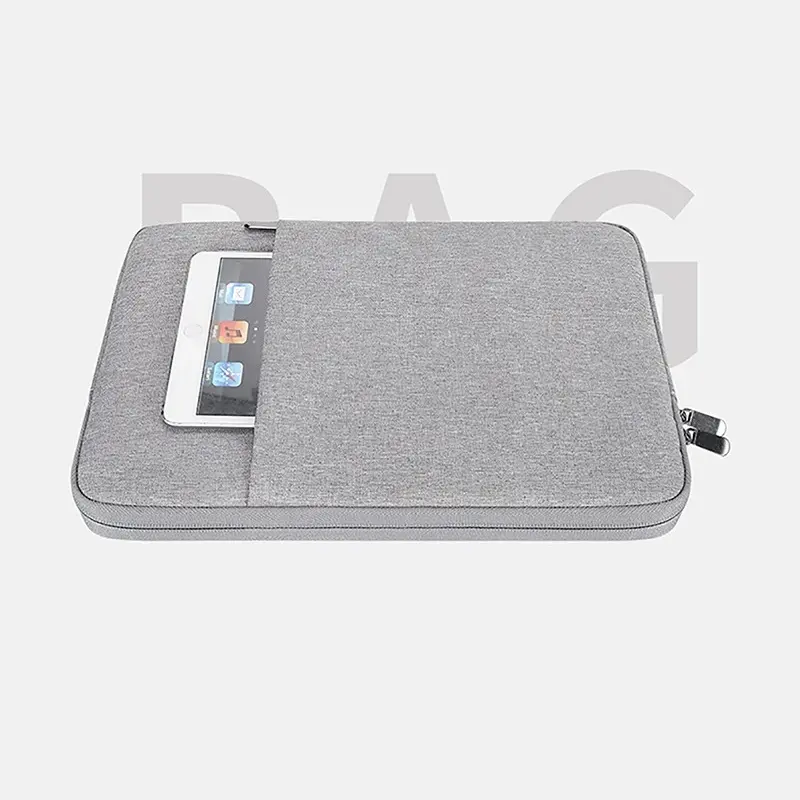 BUBM ucuz Tablet yuvası ile çift bölmeli Polyester bilgisayar Laptop ince kol çantası ipad macbook için