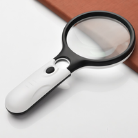 Loupe portable avec 3 lumières LED pour la lecture de bijoux, la vérification de pièces de monnaie, la lecture de cartes, les loisirs créatifs et comme outil d'amplification