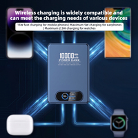 Power Bank Nirkabel Magnetik Semi-Solid Ultra-Tipis Baru 22.5W PD+15W Kapasitas 10000mAh Layar Warna TFT Portabel