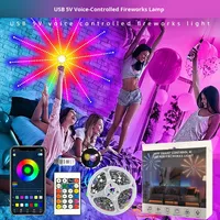 Feux d'artifice magiques d'extérieur/d'intérieur avec commande vocale, source lumineuse LED, feux d'artifice étanches, Bluetooth