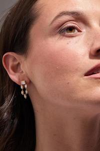 Emerald Cut Lab Grown Diamond Drop Earrings_ 14k Gold Dangle Jewelry - Product Image 3