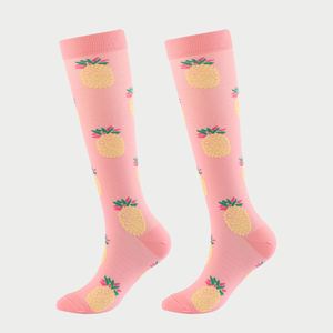 Medias Largas para Hombre y Mujer, Calcetines Deportivos de Compresión con Patrón de Frutas para Correr - Product Image 6