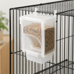 Comedero Manual Ecológico de Gran Tamaño para Aves, Dispensador Automático de Alimentos para Loros, Gorriones Java, Canarios y Varios Pájaros - Product Image 2