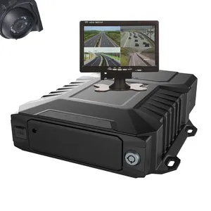 4 Camera 4ch 4 Channel Bus Truck Mobile Kit Mdvr Adas Dsm Drive Fatigue Digital Video Recorder Tracking Vehicle Mobile Dvr 3g/4g