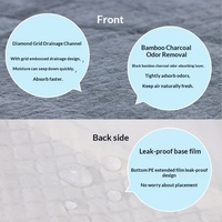 Tapis absorbants pour animaux de compagnie en charbon de bambou épaissi, désodorisants, pour l'urine canine, couches pour chats, pour chiens Teddy, pour l'apprentissage de la propreté, vente en gros, pour animaux de grande taille