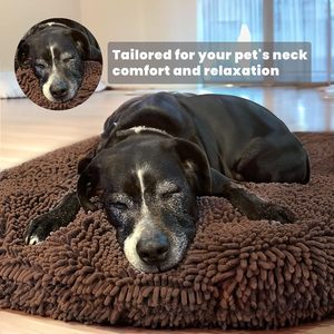 Customizable Logo Luxury Round Memory <b>Foam</b> Dog Bed - <b>Waterproof</b> Washable XL Curl Design with Soft Bolster Support, Bouclé Fabric - Product Image 5