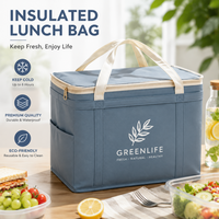 Nouveau sac isotherme non tissé, sac isotherme portable, sac isotherme pour aliments et boissons, sac isotherme pour la restauration, les plats à emporter, les pique-niques