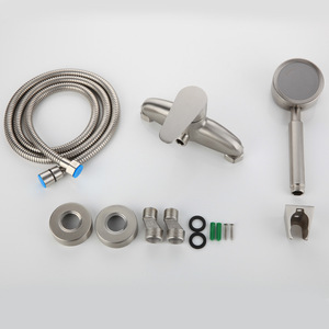 Robinet de douche à poignée unique Himans Gisto, en acier inoxydable 304, avec cartouche céramique, fonction pluie, finition brossée - Product Image 2