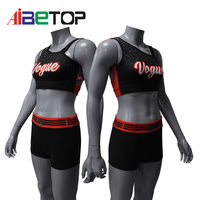 Vente en gros bas quantité minimale de commande pom-pom girl pratique porter femmes débardeur pom girl uniforme adulte sport soutien-gorge Shorts