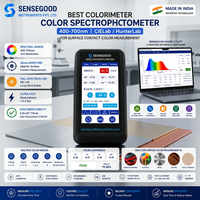 Instrumen Sensegood Food Colorimeter Spektrofotometer Warna 400-700nm CIELab/HunterLab Pengukuran Kontak Permukaan 28mm