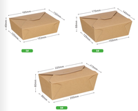 Boîte à emporter carrée en papier kraft pour poulet frit, nourriture chinoise, emballage promotionnel personnalisable de Ningbo