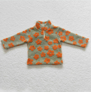Pull-over à fermeture éclair pour bébés filles, style chinois, respirant, à manches longues, à fleurs colorées, coupe ample - Product Image 3