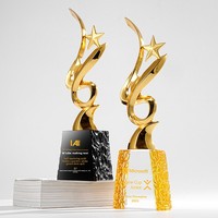 Trophée en alliage de zinc gravé et poli, personnalisable, haut de gamme, pour récompense d'entreprise, champion des ventes