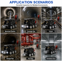 Robot caméra d'inspection des canalisations d'égout RJ-BOT K22-C avec rotation à 360 degrés, étanche IP68, avec système de rapport