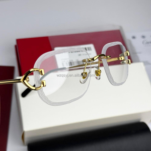 Occhiali da Sole Designer 2026 per <span class=keywords><strong>Uomo</strong></span> e Donna, Senza Montatura con Taglio a Diamante, di Tendenza, con Etichetta e Ricevuta, con Scatola - Product Image 5