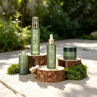 Flacon vide de luxe mat personnalisé pour huile corporelle et sérum visage, 50 ml et 60 ml, avec pompe