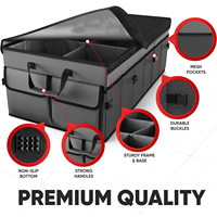 Pliable voiture pliant coffre de coffre épicerie stockage organisateur sac organisateur boîte pour voiture avec multi-poches sac isotherme étanche
