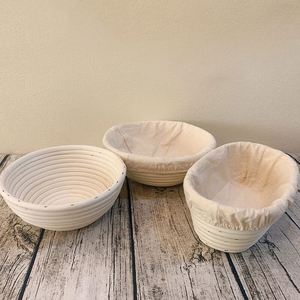 Juego de cesta de prueba de pan redonda de 9 "; Cesta de prueba de masa fermentada Herramientas para hornear y repostería para hacer pan Suministros de herramientas de 10 pulgadas - Product Image 1