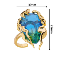 Nouvelle Bague Ajustable Plaqué Or 18K Style Vintage Luxe Léger pour Femme – Bijoux Tendance