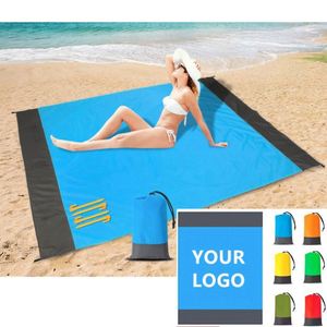 <b>Blanket</b> Sand Proof Oversized Beach Portable <b>Picnic</b> for Travel Camping Hiking Family Water Resistant Mat Nylon 210T - Product Image 1