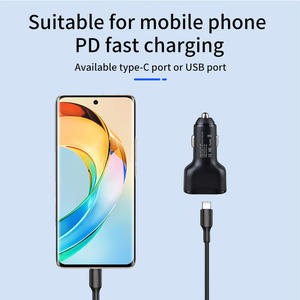 초고속 충전기 20w 12w 3 포트 고속 충전 QC 3.0 USB A + C PD 어댑터 OEM ODM 맞춤형 자동차 충전기 - Product Image 3