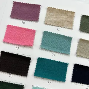high elastic 80% polyester 14.5% rayon 5.5% spandex 175g single-sided soft plain knit imitation cashmere fabric