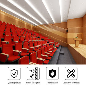 ผนังด้านนอกกันน้ำกันเสียงกันเสียงแผ่นไม้ไซเปรสวัสดุอะคูสติกผนังอะคูสติกตัดเสียงรบกวนแบบมีรู - Product Image 3