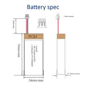1152455 <span class=keywords><strong>3</strong></span>.7V 1100mAh 15C 高率放電リチウムイオンポリマー電池 ミニRC UAVバッテリー RCカーバッテリー - Product Image 4