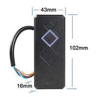 Lecteur de cartes de contrôle d'accès indépendant à porte unique, contrôleur RFID 13,56 MHz, distance de lecture de 5 à 10 m, lecteur de cartes en matériau ABS