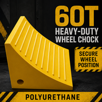 Cale de roue robuste en PU 60T pour le stationnement des véhicules utilitaires, remorques, camions, camping-cars – Fourniture de sécurité pour le positionnement des roues destinée aux distributeurs