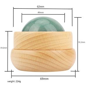 Rodillo de Masaje Corporal de Jade y Madera Natural, Certificado CE/BSCI, Logotipo Personalizado, 224g, para Cuerpo Completo - Product Image 2