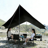 Tente pare-soleil en tissu Oxford, auvent extérieur avec imperméabilisation 2000-3000 mm, équipement de camping, tables et chaises pliantes de camping