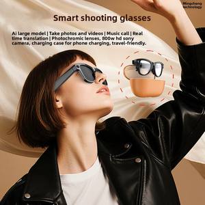 Nouvelles lunettes intelligentes transfrontalières 800w pixel avec étui de recharge inversée, transmission Wi-Fi, reconnaissance d'image et traduction IA pour tous - Product Image 4